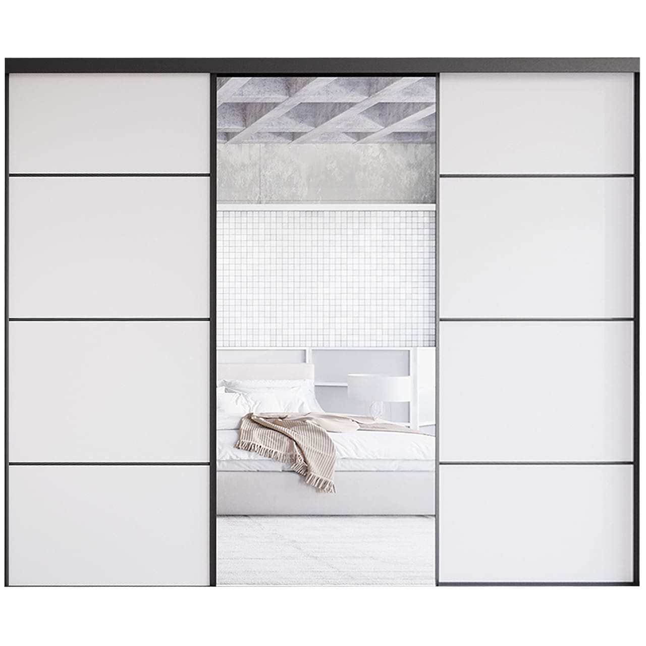 Posuvné dveře ke skříni MERV F6 270 bílé