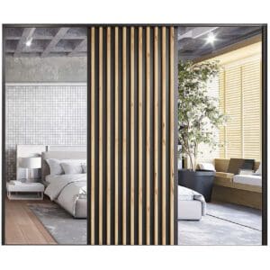 Posuvné dveře ke skříni MERV F8 270 dub wotan / černé