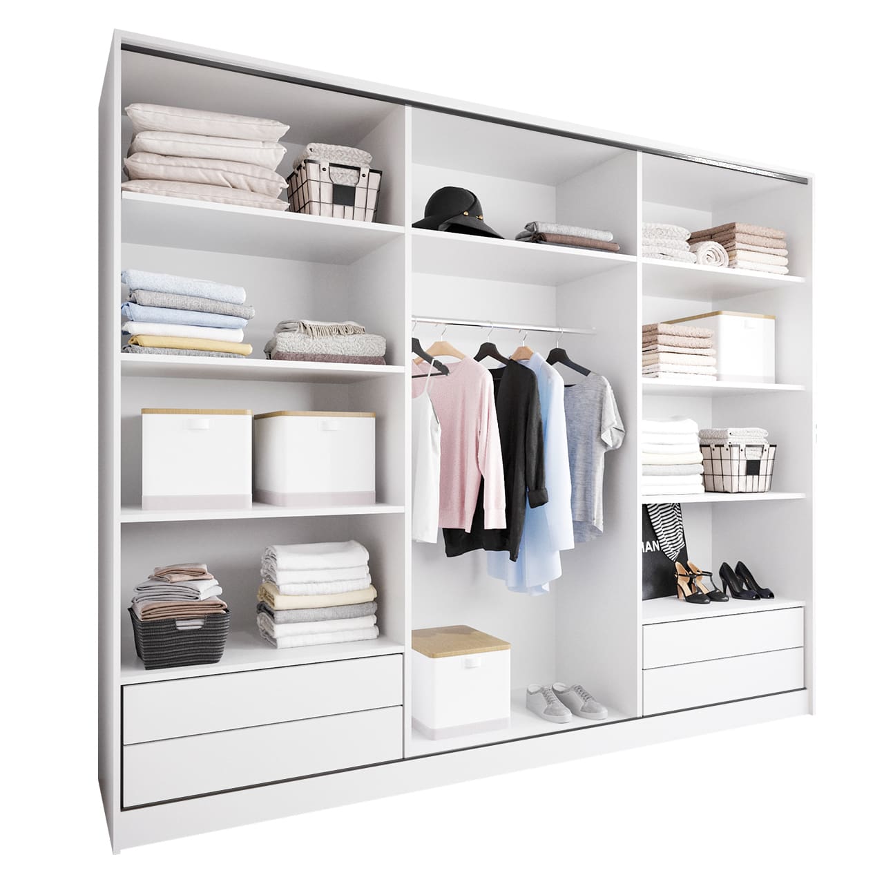 Skříň otevřená MERV K7 250 bílá