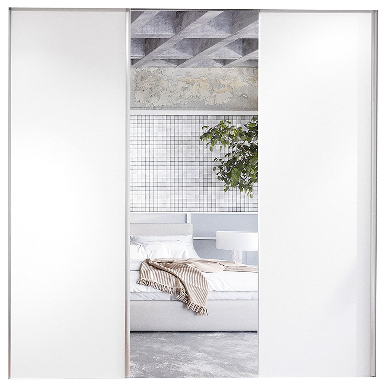 Posuvné dveře ke skříni MERV F1 180 bílé