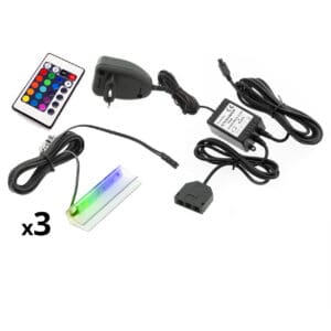 LED osvětlení 3 police - RGB (volba barev)