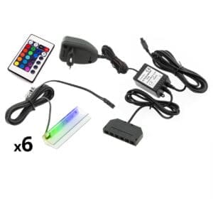 LED osvětlení 6 polic - RGB (volba barev)