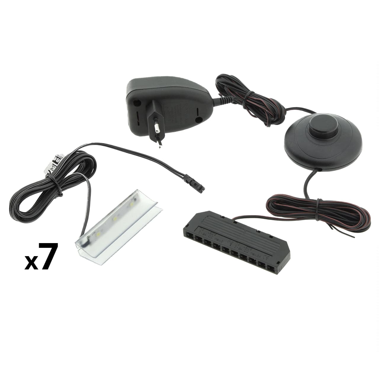 LED osvětlení 7 polic - bílá