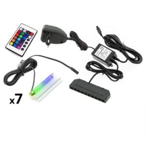 LED osvětlení 7 polic - RGB (volba barev)