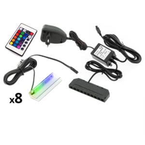 LED osvětlení 8 polic - RGB (volba barev)