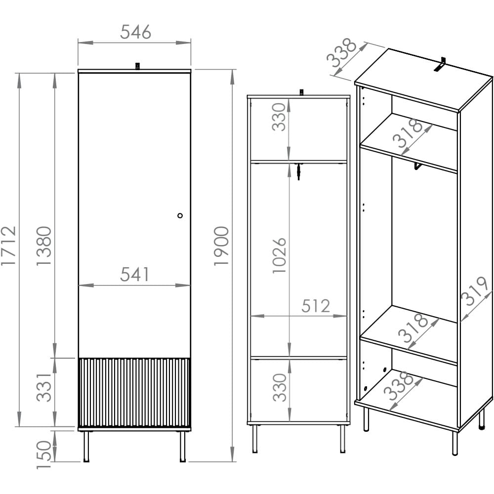 Předsíňová stěna ALVARO 2 kašmír - Obrázek 8