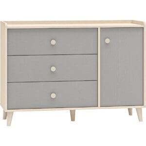 Komoda EVE 05 pouštní písek / šedá pallad