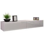 Komoda RTV 180 GOVI VG1A bílá / bílý lesk