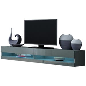 Komoda RTV 180 GOVI NEW GREY C VG9 šedá / šedý lesk