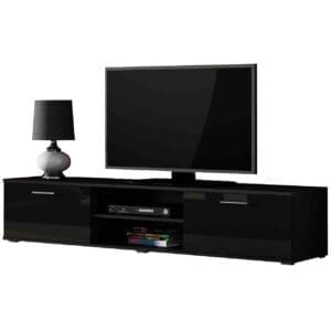 Komoda RTV BRNO SH3D černá / černý lesk