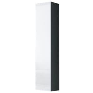 Vertikální vitrína plná GOVI GREY B VG2 šedá / bílý lesk