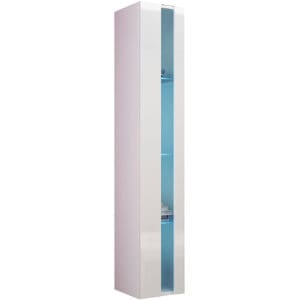 Vitrína vertikální GOVI NEW VG8A bílá / bílý lesk