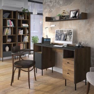 Kancelářský nábytek PRESTI 3 ořech warmia / černý