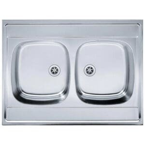 Kuchyňský dřez dvoukomorový 80x60cm