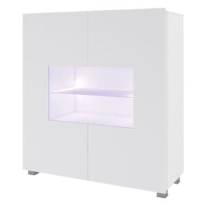 Komoda CALABRIA CL5 bílá / bílý lesk