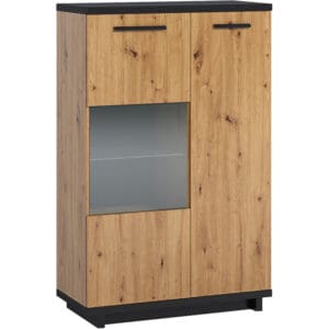 Vitrína INEZA IN06 dub artisan / černá