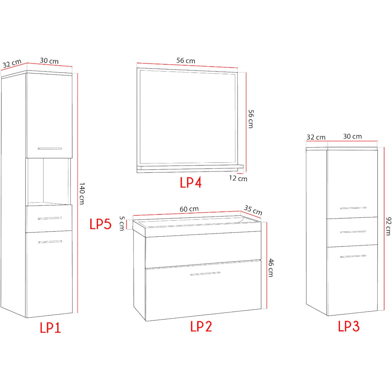 Koupelna LUPO dub artisan - Obrázek 2
