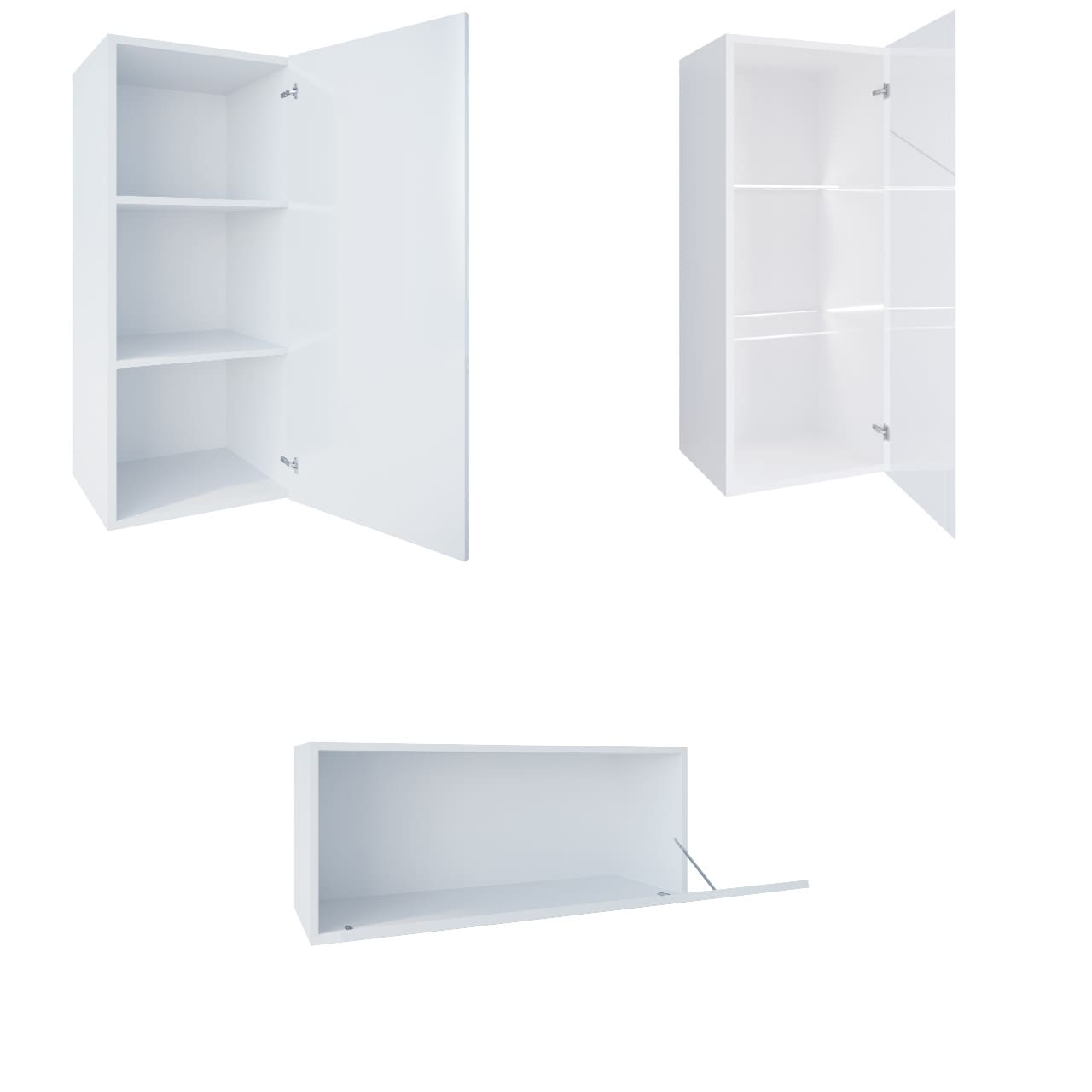 Obývací stěna ONIVIO 2 bílý lesk - Obrázek 3