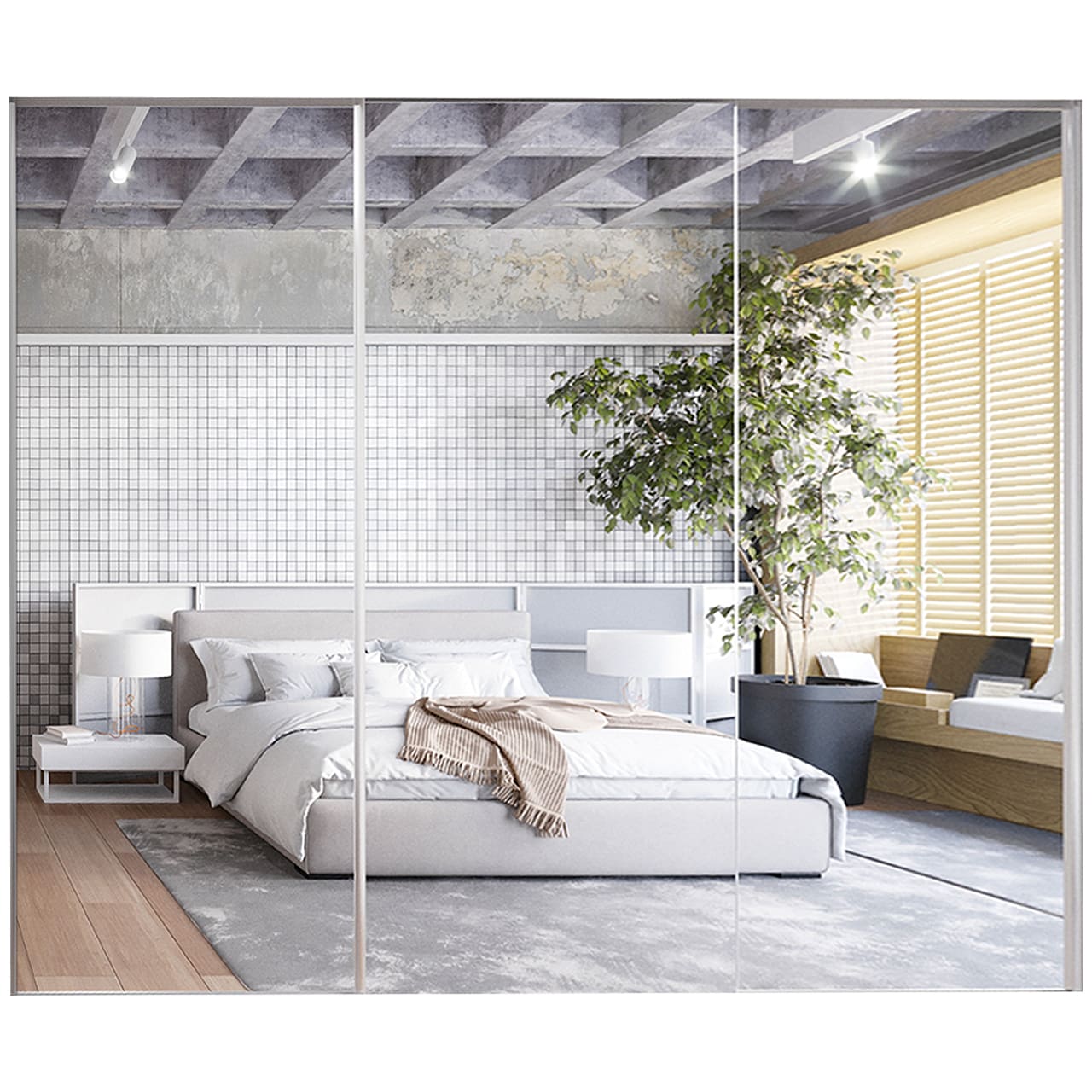 Posuvné dveře ke skříni MERV F2 270 zrcadla