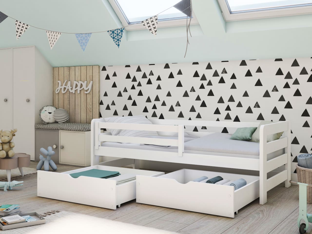 Dřevěná postel ROGER 80x160 - Obrázek 9