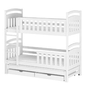 Třílůžková dřevěná patrová postel FIKI 90x190