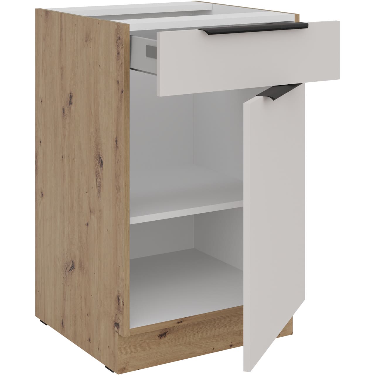 Skříňka dolní se zásuvkou 50 IBARA 10 dub artisan / kašmír - Obrázek 2