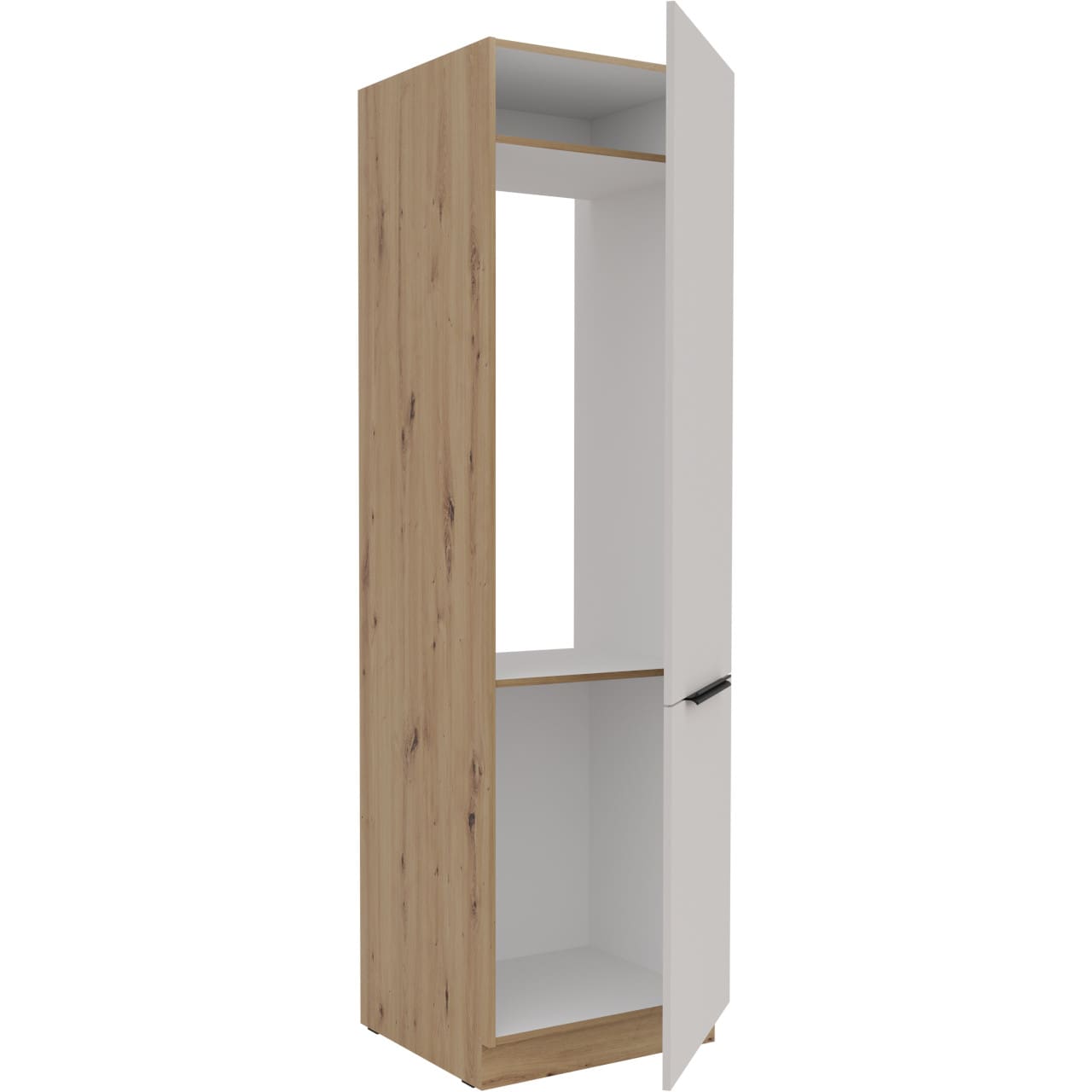 Skříň na vestavou lednici 60 IBARA 41 Dub Artisan / Kašmír - Obrázek 2