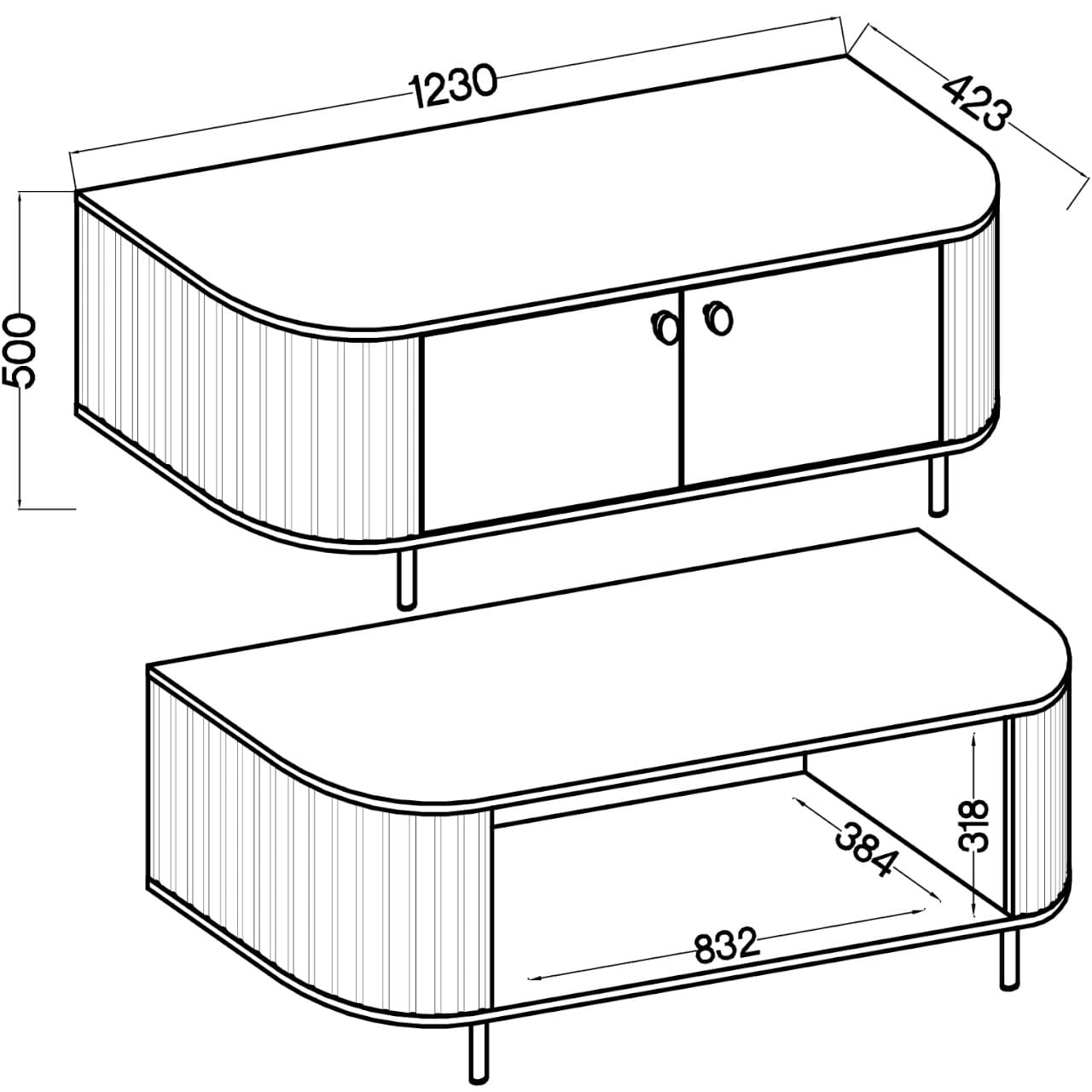 Komoda RTV NARITA 04 béžová písková - Obrázek 6