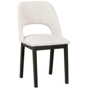 Bílá čalouněná židle DK28 látka 34A