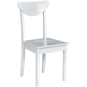 Bílá dřevěná židle DK53