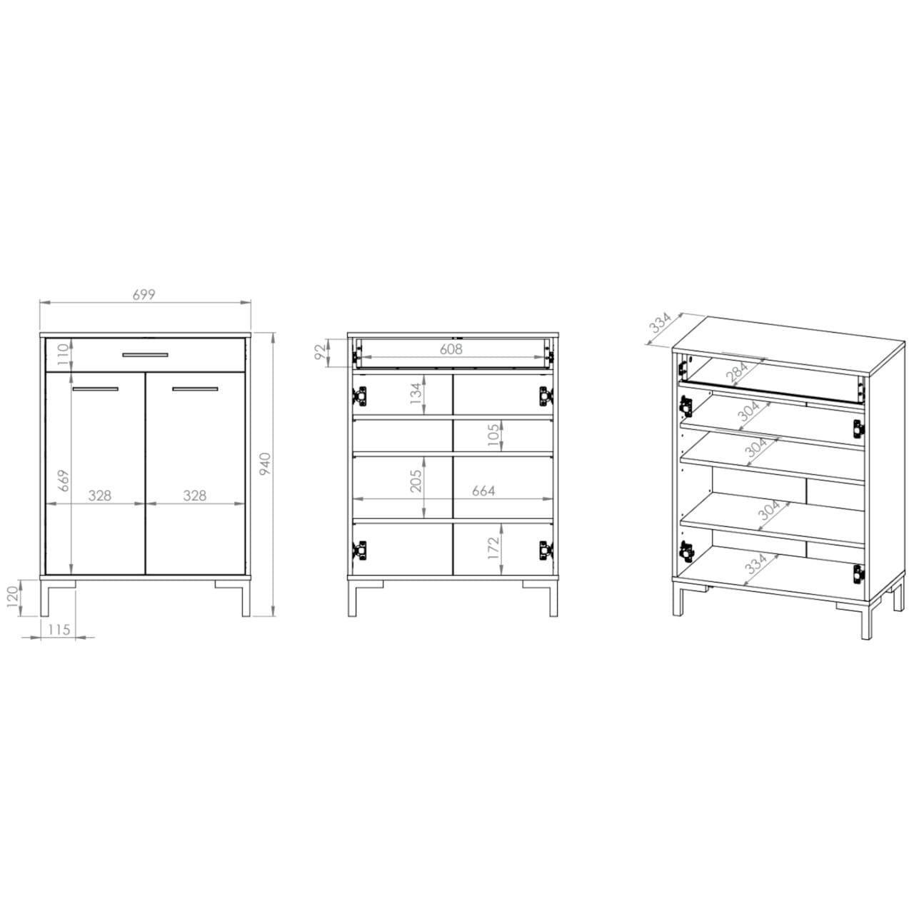 Botník MEVIA 03 dub artisan - Obrázek 8