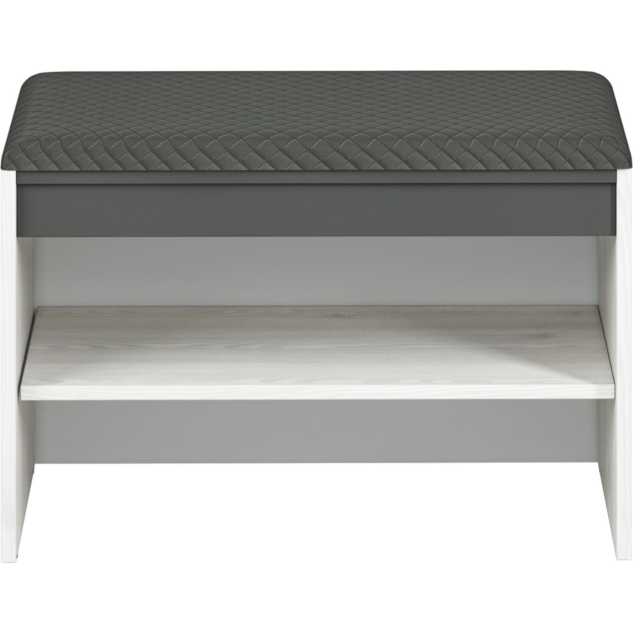 Botník se sedákem HAGA 03 sněžná borovice / antracit - Obrázek 2