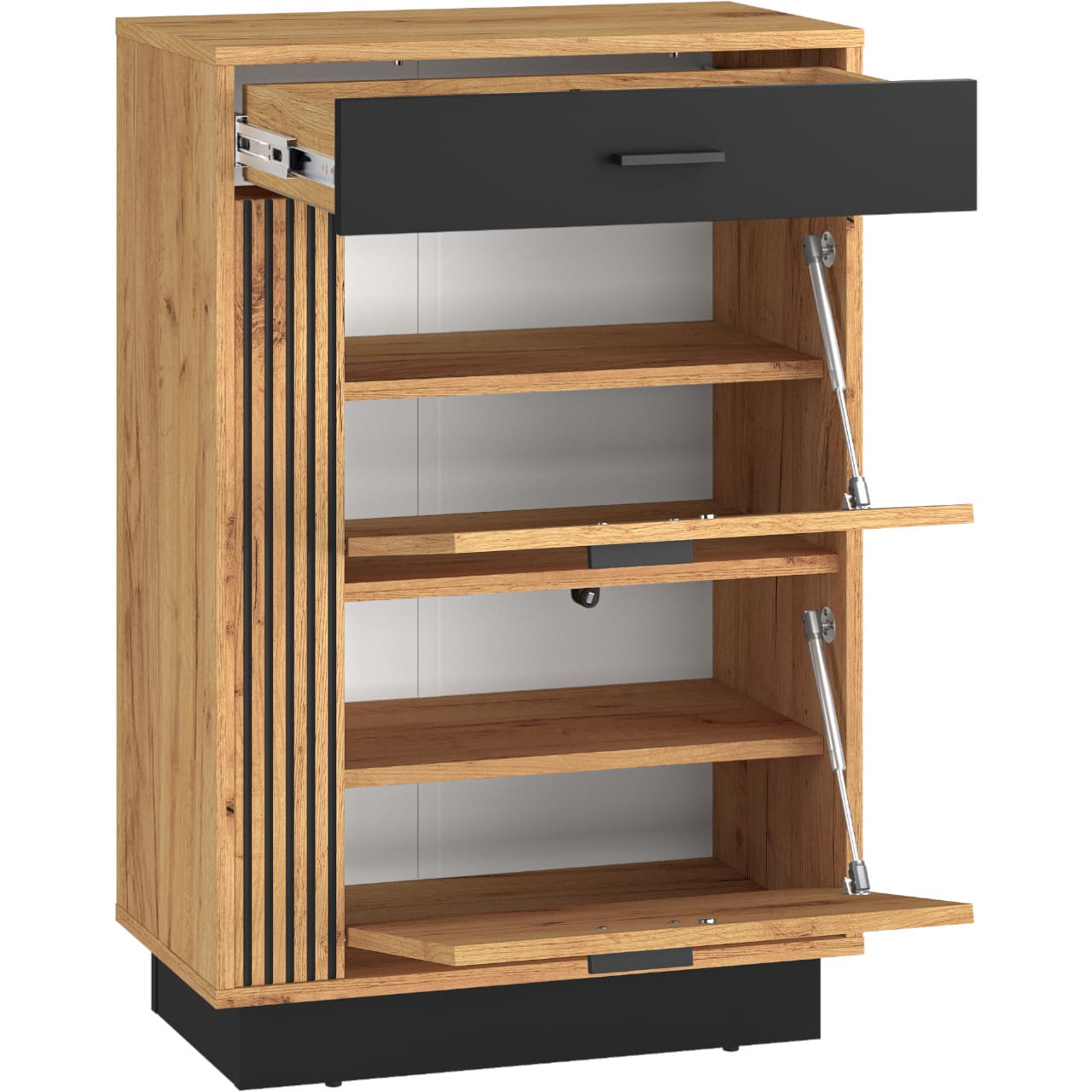 Botník URSA 18 dub craft zlatý + černý - Obrázek 3