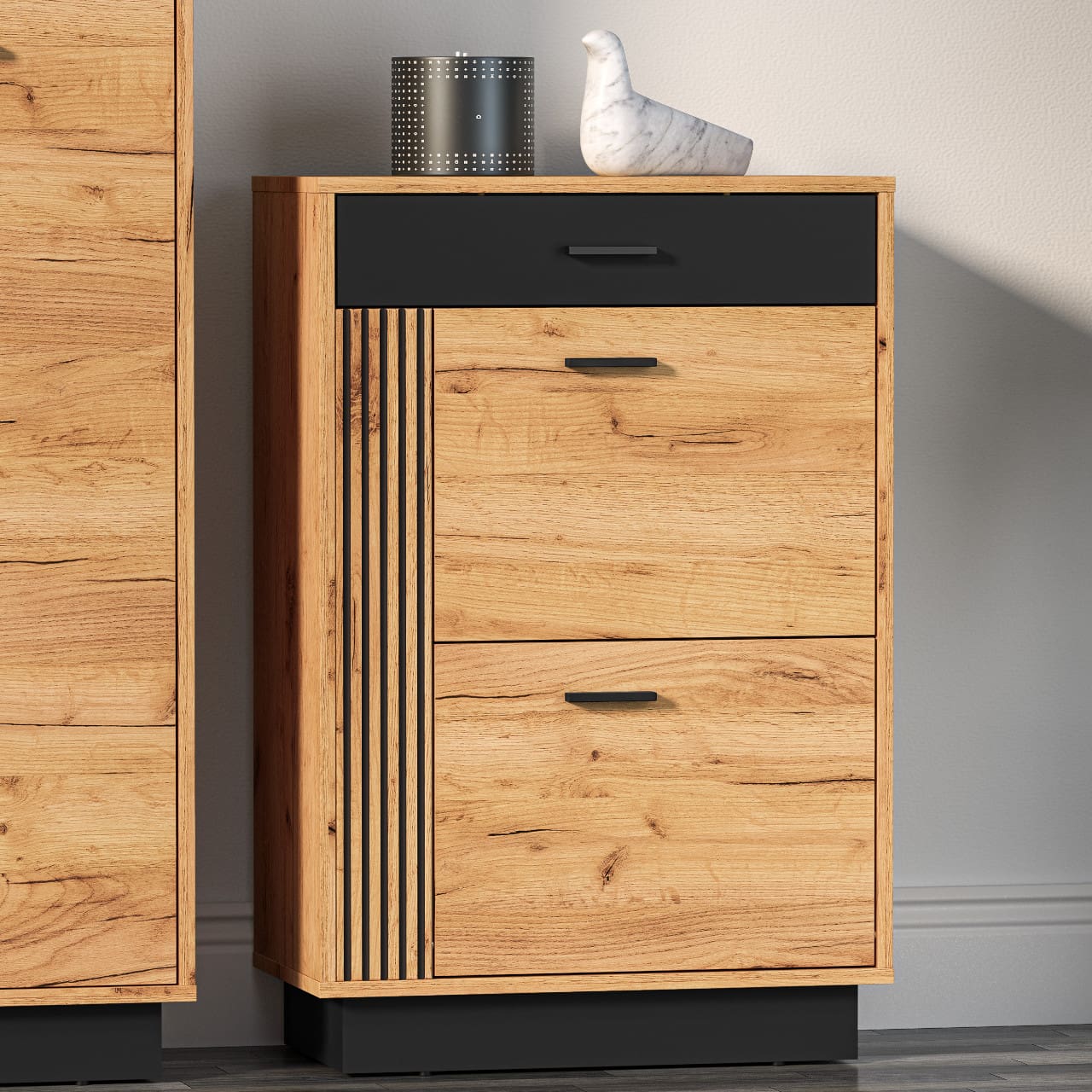 Botník URSA 18 dub craft zlatý + černý - Obrázek 4