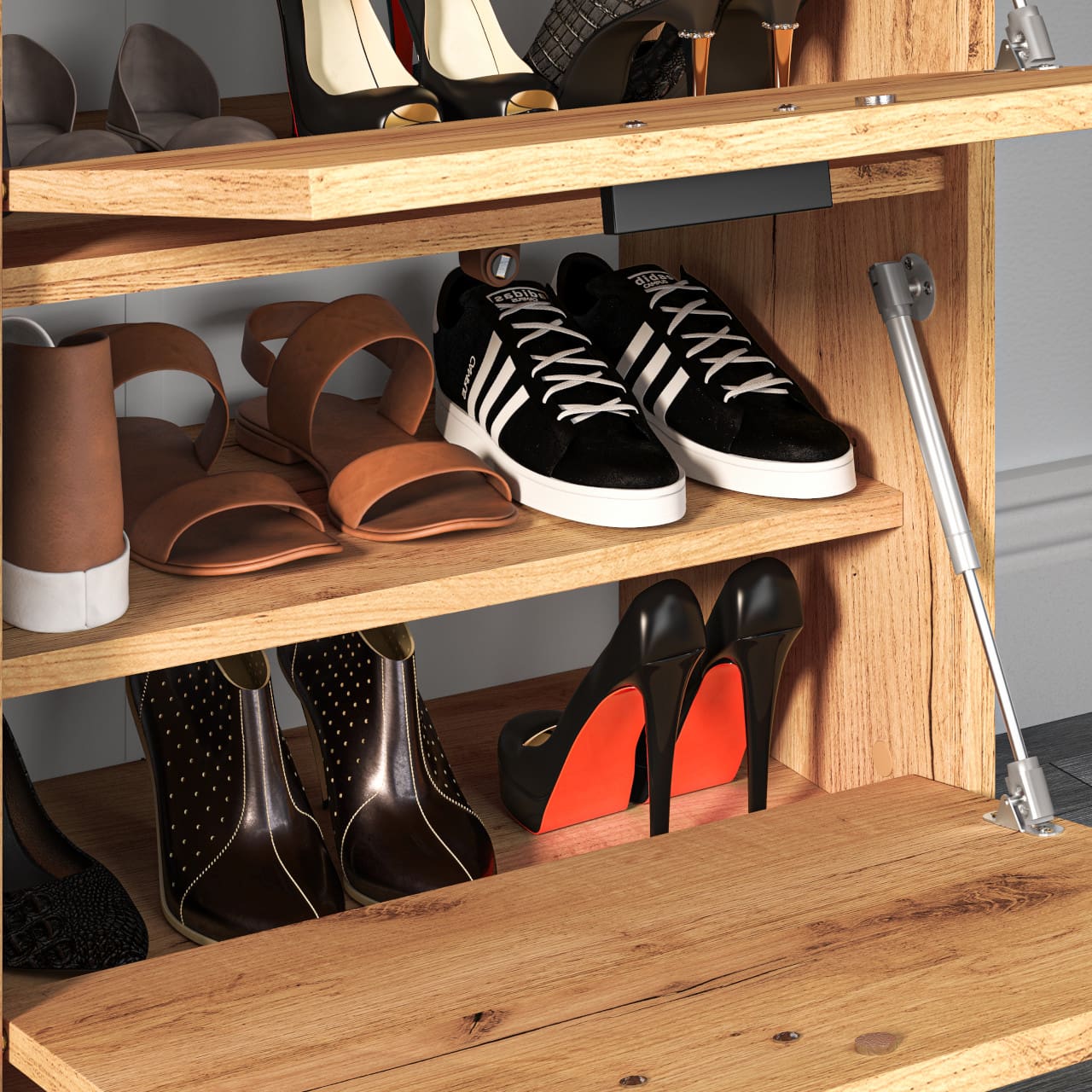 Botník URSA 18 dub craft zlatý + černý - Obrázek 8