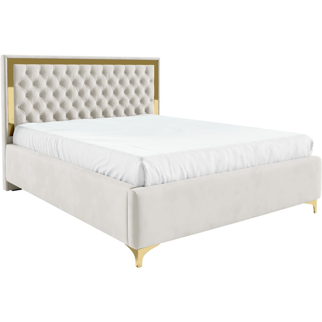 Čalouněná postel TOBAGO 140x200 zlatý / fresh 01