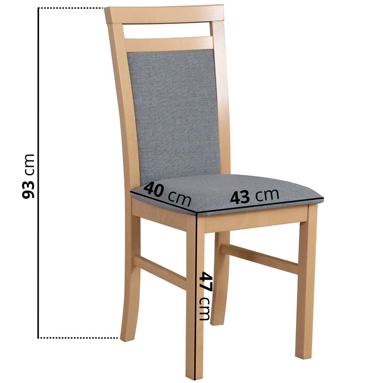 Židle DK25 ořech s hnědou látkou DX5 - Obrázek 3