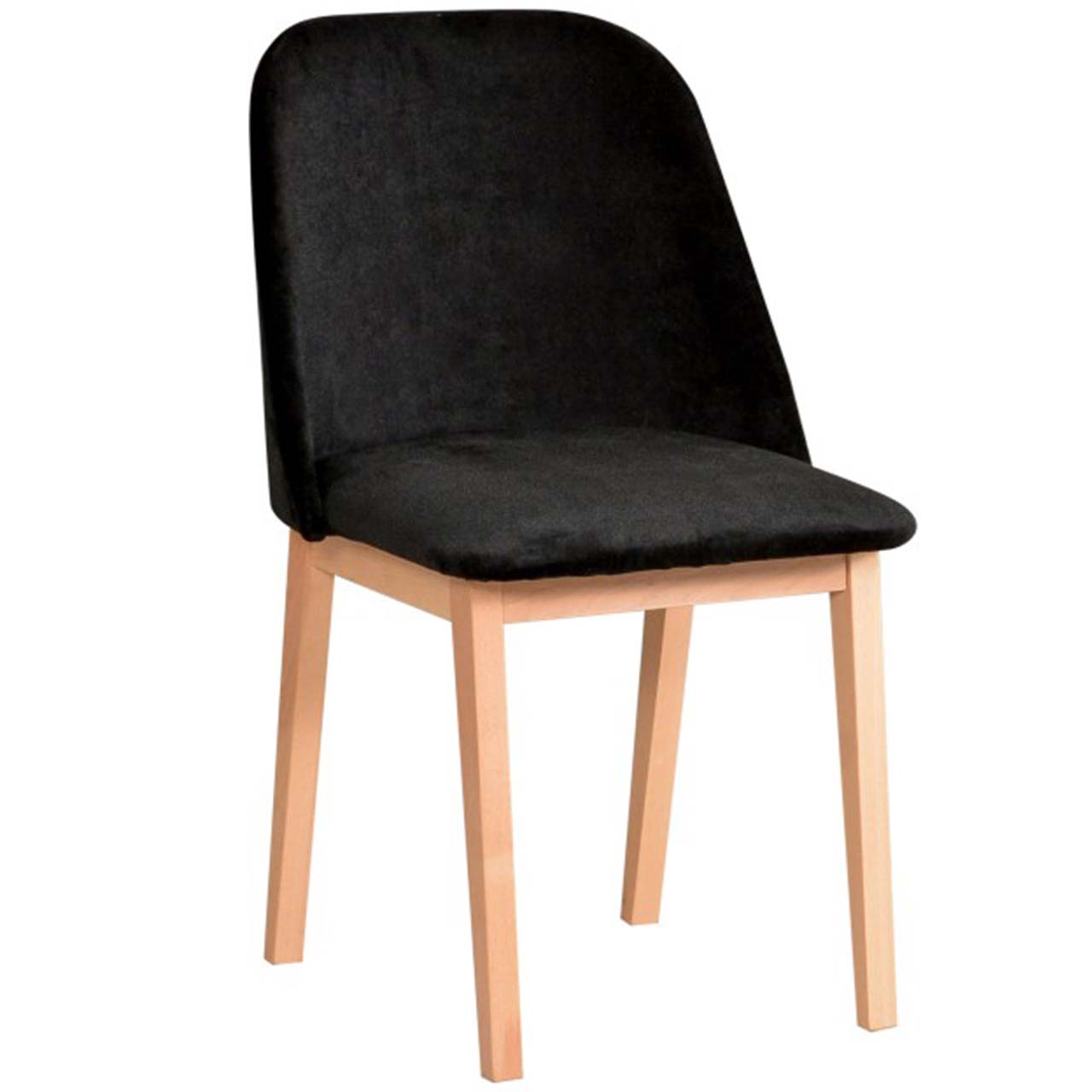 Čalouněná židle DK27 s černou látkou 29B