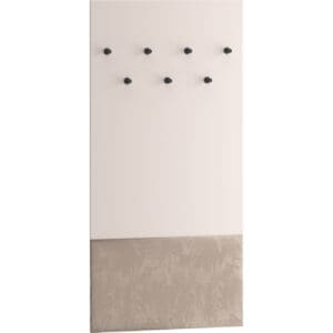 Čalouněný věšák FLEUR 08 kašmír + béžová