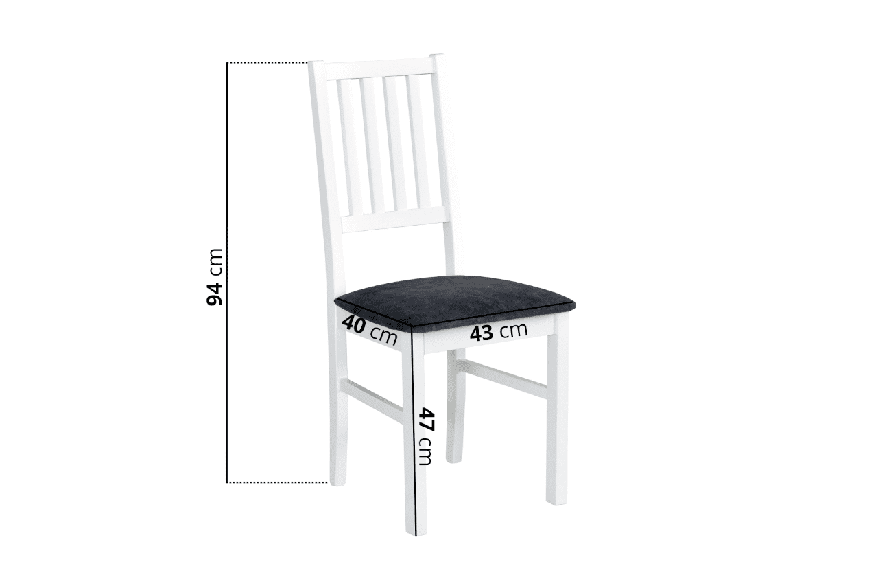 Černá židle DK13 s tmavě hnědým sedákem 22B - Obrázek 2