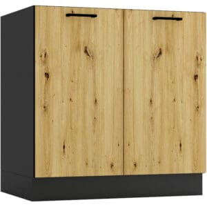 Dolní skříňka D80 ELLEN 01 grafit / dub artisan