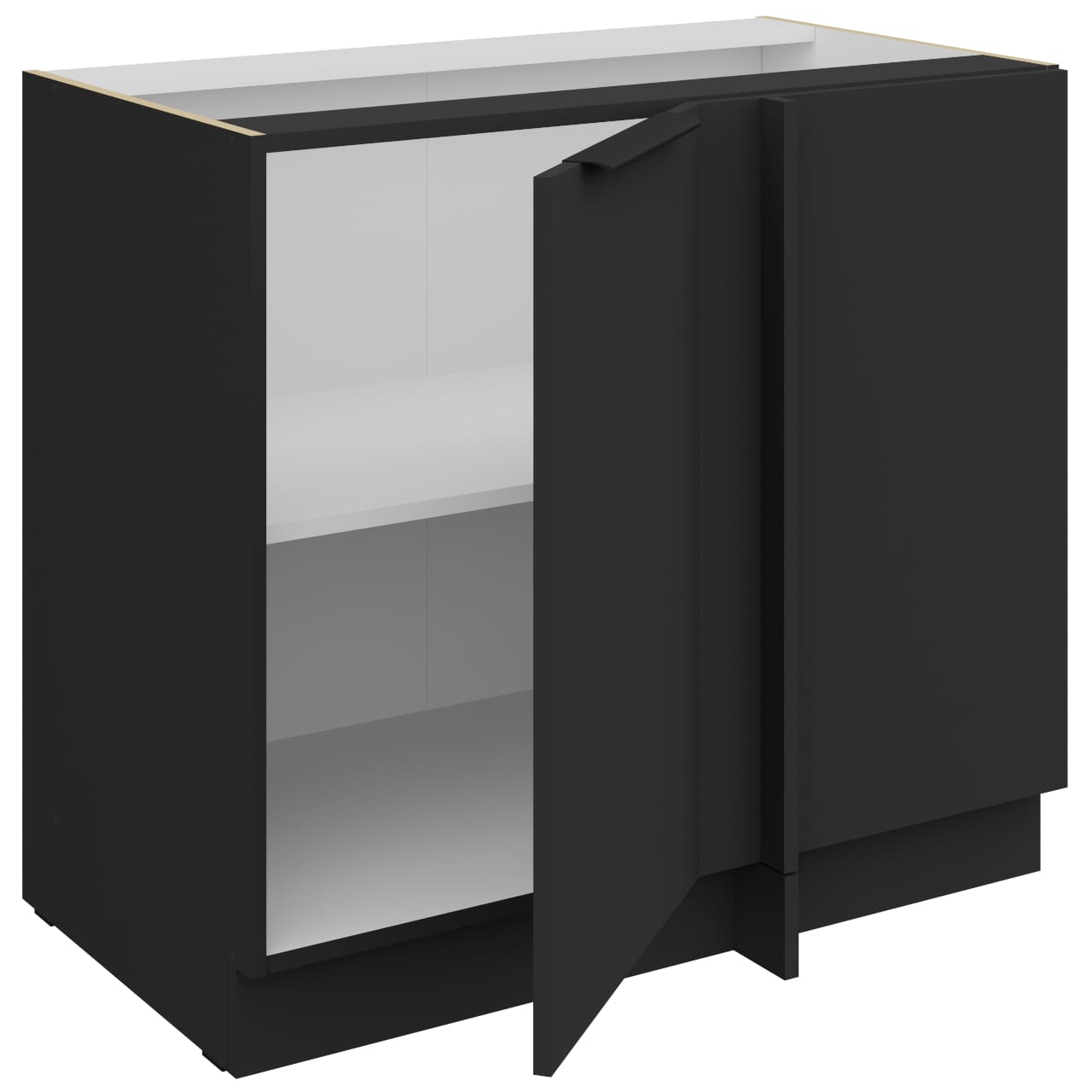 Dolní skříňka rohová 105 ERIS 15 černý mat / černý - Obrázek 2