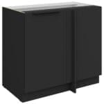 Dolní skříňka rohová 105 ERIS 15 Černá mat / Černá AFM