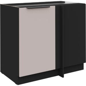 Dolní skříňka rohová 105 SILVIA 15 černý / kašmír