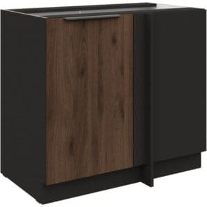 Dolní skříňka rohová 105 SILVIA 15 černý / ořech okapi