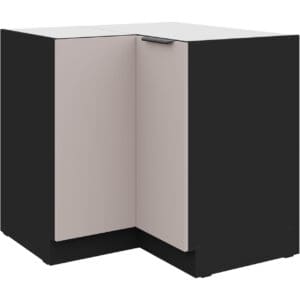 Dolní skříňka rohová 90 SILVIA 16 černý / kašmír