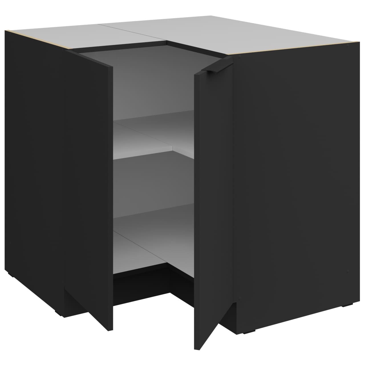 Dolní skříňka rohová ERIS 16 černý mat / černý - Obrázek 2
