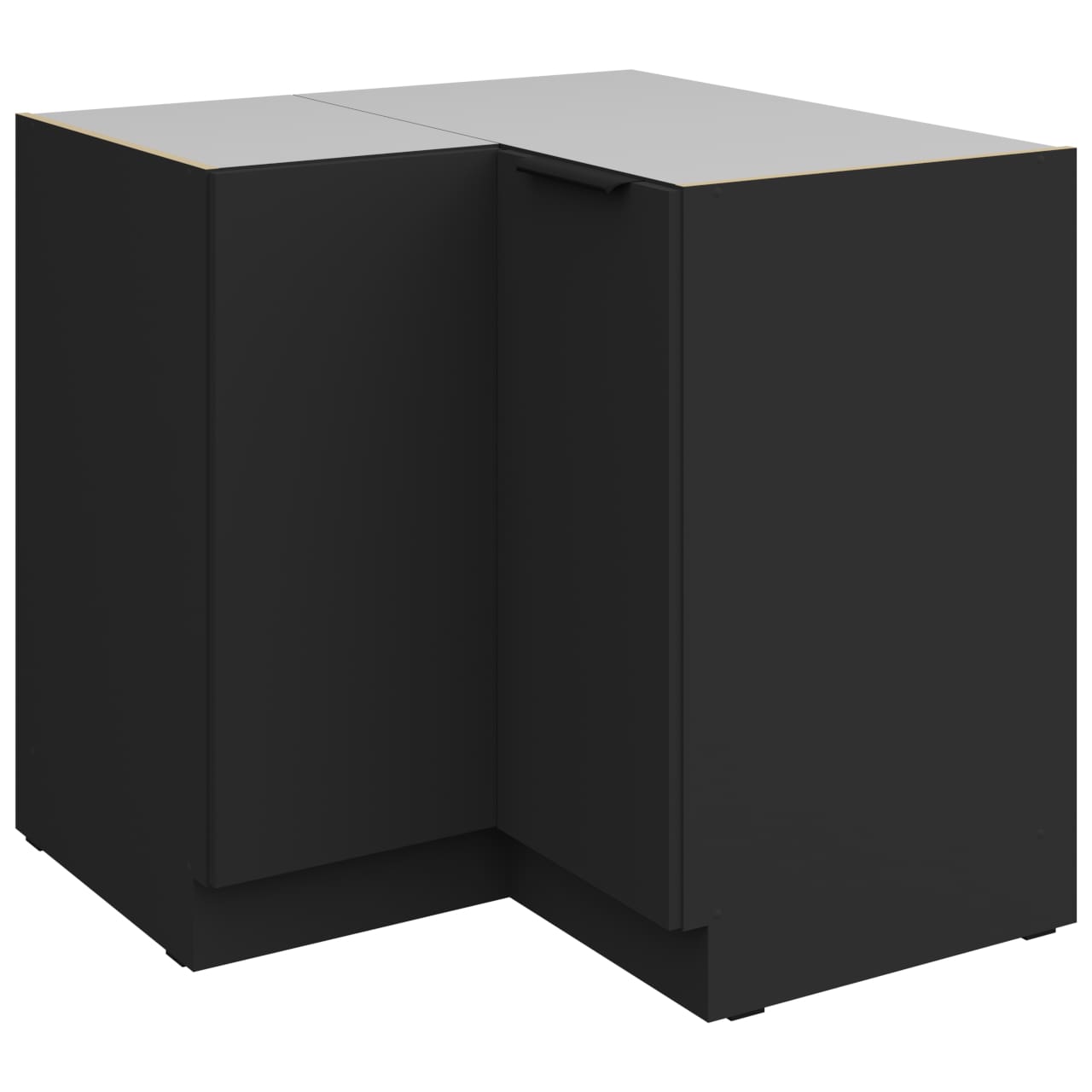 Dolní skříňka rohová ERIS 16 černý mat / černý