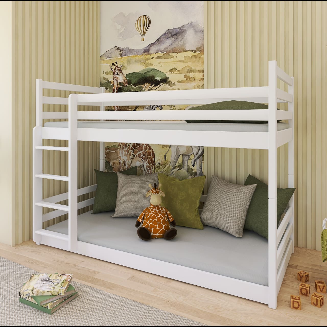 Dřevěná patrová postel TWEEK 80x200 - Obrázek 8