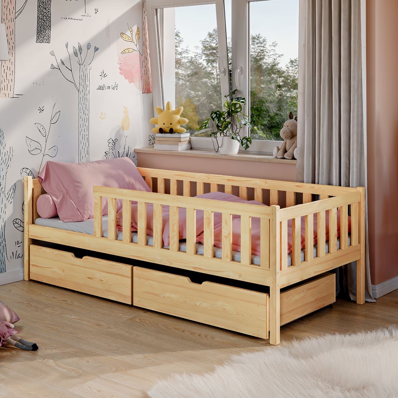 Dřevěná postel ANTHONY 80x200 - Obrázek 6